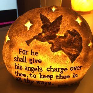 Angel Lamp/Night Lamp with Psalm 91:11